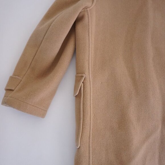 Vintage '70s Gloverall 90% Wool Camel Tan Original English Duffle Coat Jacket 46 - Picture 11 of 13